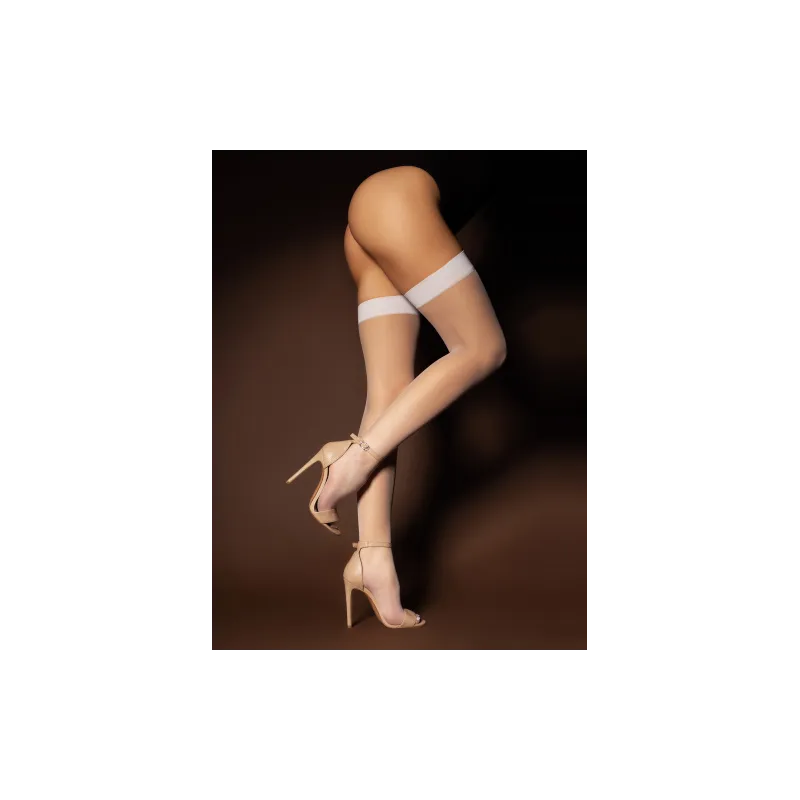 Базовые белые капроновые чулки 20 ден (SENSE) S/M