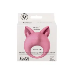 ПЕРЕЗАРЯЖАЕМОЕ КОЛЬЦО ДЛЯ КЛИТОРАЛЬНОЙ СТИМУЛЯЦИИ MIMI ANIMALS KITTEN KIKI LIGHT PINK 7200-02LOLA