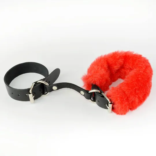 Наручники Lite красный мех
