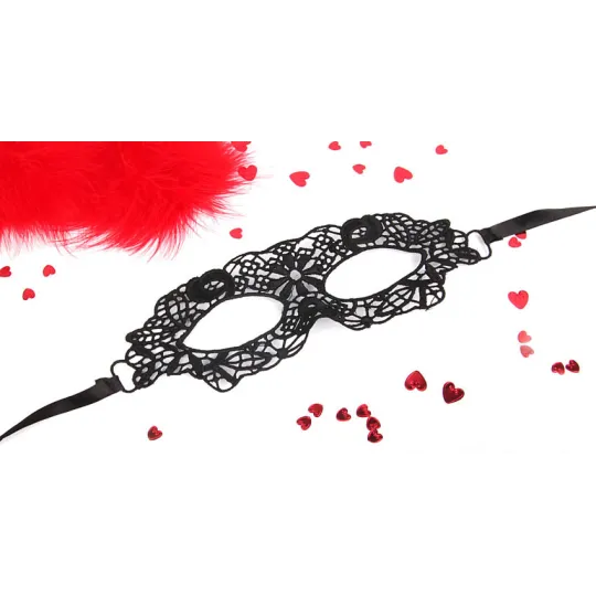 Маска ажурная "Одри" черная