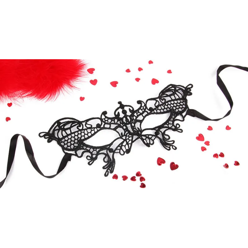 Маска ажурная "Изабель" черная