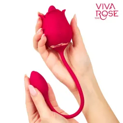 ВИБРОМАССАЖЁР, L 335 мм D виброяйца 28 мм, 9 режимов вибрации, 9 режимов движения язычка арт. RT-34019