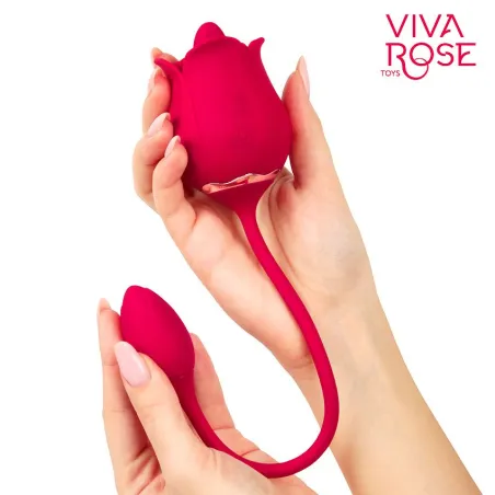 ВИБРОМАССАЖЁР, L 335 мм D виброяйца 28 мм, 9 режимов вибрации, 9 режимов движения язычка арт. RT-34019