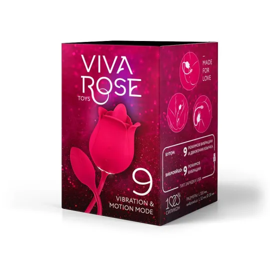 ВИБРОМАССАЖЁР, L 335 мм D виброяйца 28 мм, 9 режимов вибрации, 9 режимов движения язычка арт. RT-34019