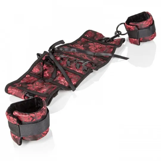 Корсет с наручниками Scandal Corset with Cuffs красный с черным