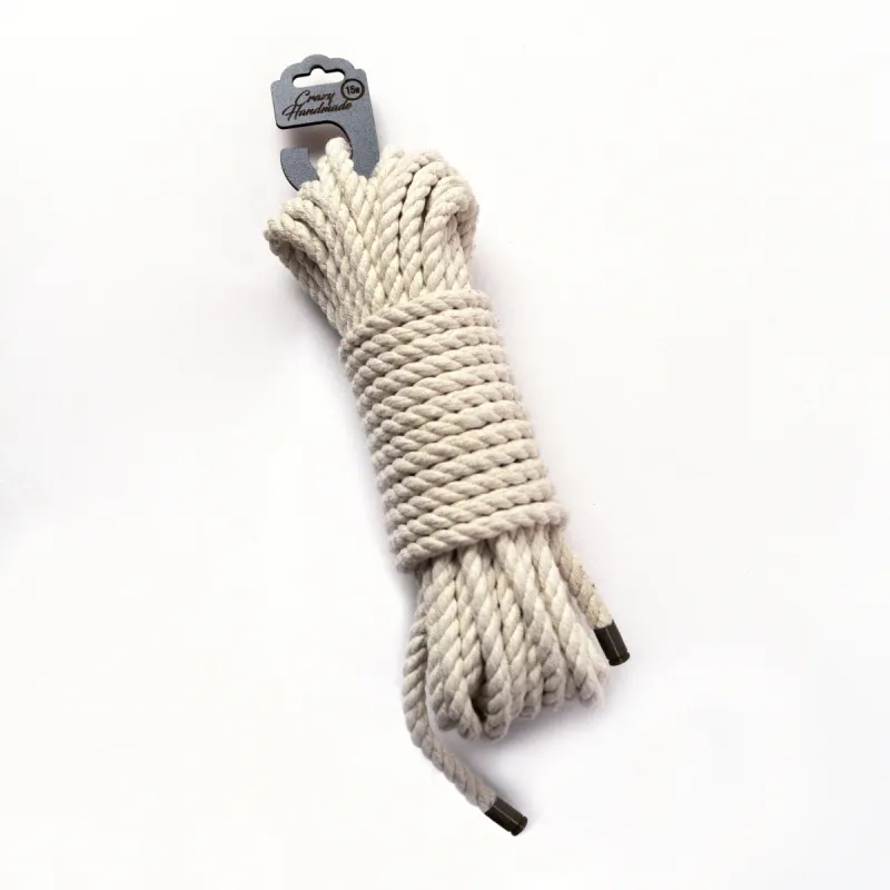 Хлопковая веревка для шибари (Белая), 15 м