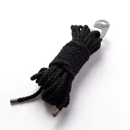 Хлопковая веревка для шибари, (Черная), 15 м