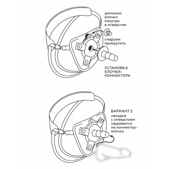 Страпон с 2 насадками