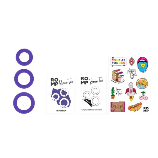 Набор эрекционных колец Romp Remix Trio фиолетовый