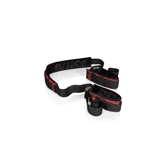 Наножники Scandal Love Sling с длинным ремешком черные с красным