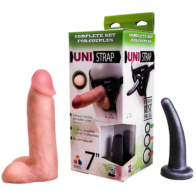 ТРУСИКИ С ДВУМЯ НАСАДКАМИ ДЛЯ СТРАПОНА  "UNI STRAP 7"