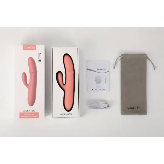 Mora Neo Интерактивный вибростимулятор-кролик с кольцом из бусин