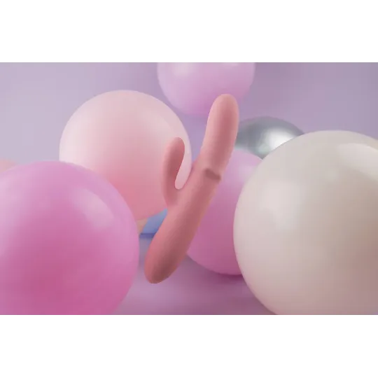 Mora Neo Интерактивный вибростимулятор-кролик с кольцом из бусин