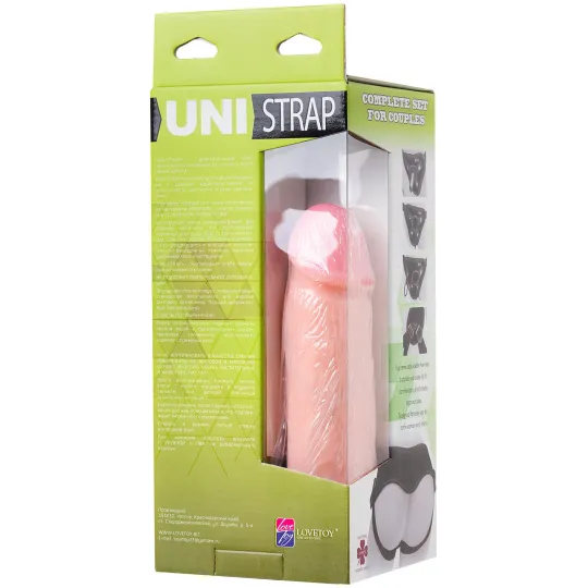 ТРУСИКИ С ДВУМЯ НАСАДКАМИ ДЛЯ СТРАПОНА  "UNI STRAP 7"