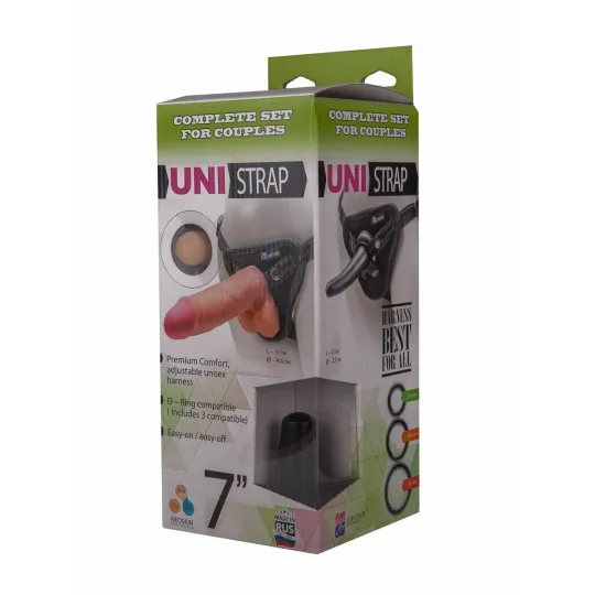 ТРУСИКИ С ДВУМЯ НАСАДКАМИ ДЛЯ СТРАПОНА  "UNI STRAP 7"
