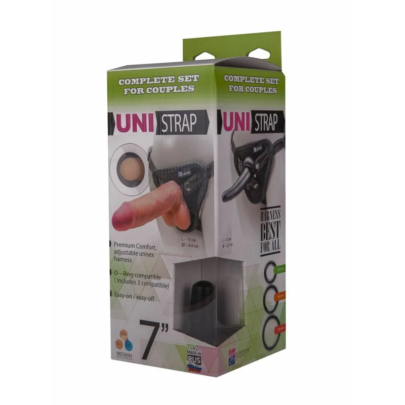 ТРУСИКИ С ДВУМЯ НАСАДКАМИ ДЛЯ СТРАПОНА  "UNI STRAP 7"