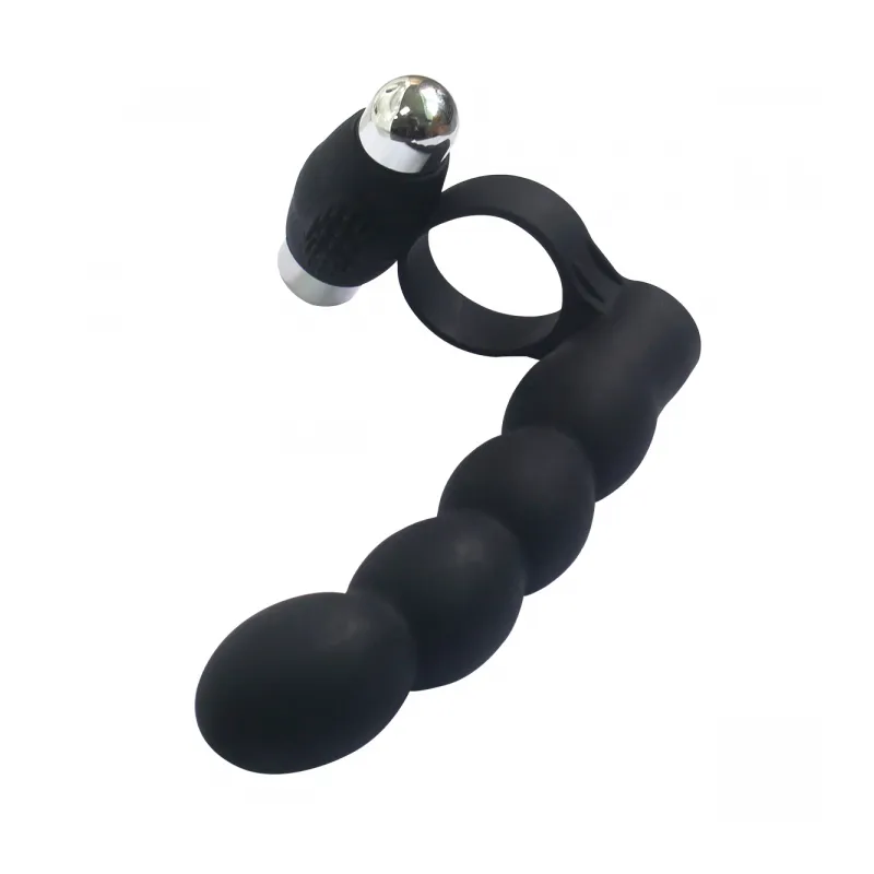 Вибронасадка Vander "Double Penetration Beads", Чёрный