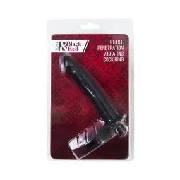 Насадка на пенис для двойного проникновения Black&Red by TOYFA, силикон, чёрная, 19 см