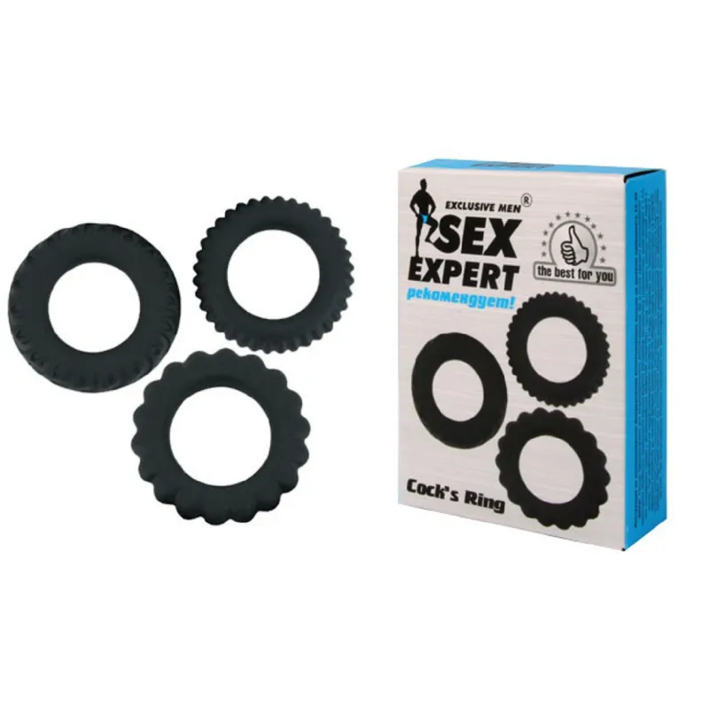 КОЛЬЦО ЭРЕКЦИОННОЕ набор 3 шт SEM-55081