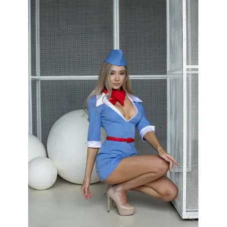 Костюм сексуальной стюардессы (Premium) S/M