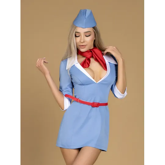 Костюм сексуальной стюардессы (Premium) S/M