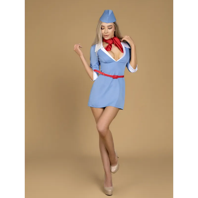 Костюм сексуальной стюардессы (Premium) S/M