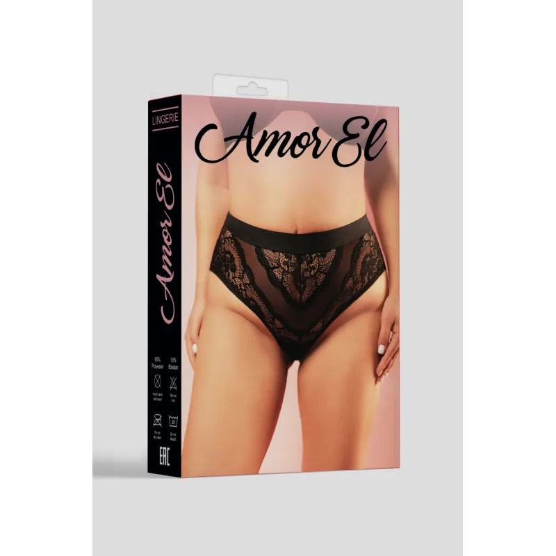 Черные трусики в размере Queen-Size