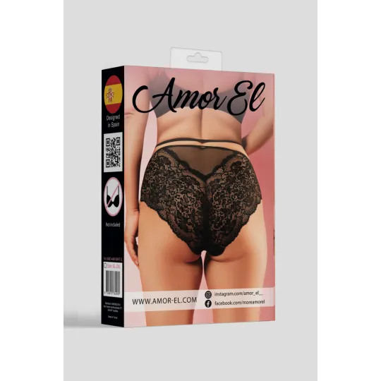 Черные трусики в размере Queen-Size