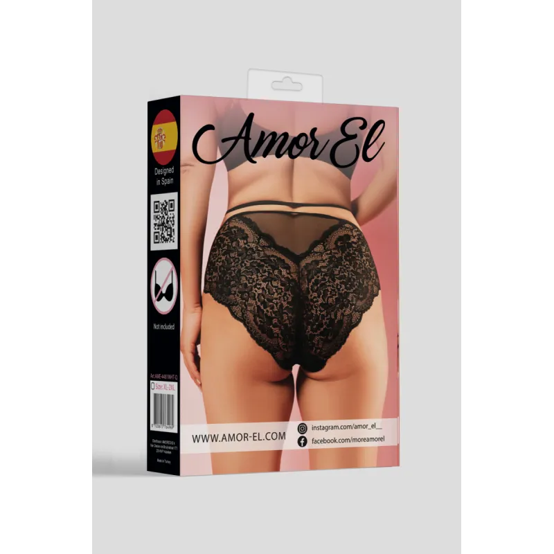 Черные трусики в размере Queen-Size