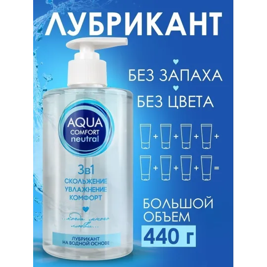 Лубрикант на водной основе AQUA COMFORT hot secret NEUTRAL 440 г
