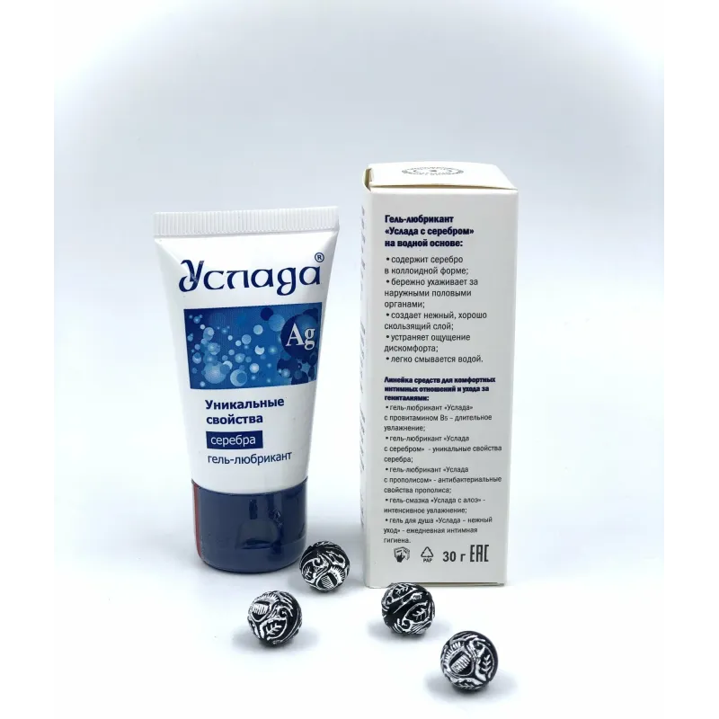 Гель-любрикант "Услада с серебром" 30г