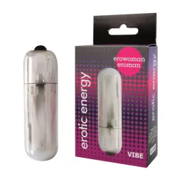 Вибратор-мини "Пуля", цвет серебро