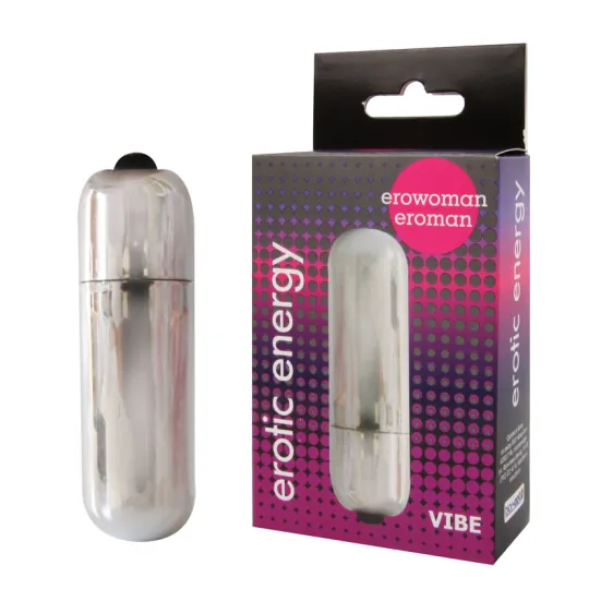 Вибратор-мини "Пуля", цвет серебро