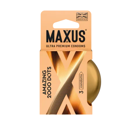 Презервативы MAXUS 2000 Amazing Dots №3 в железном кейсе, точечные, 3 шт