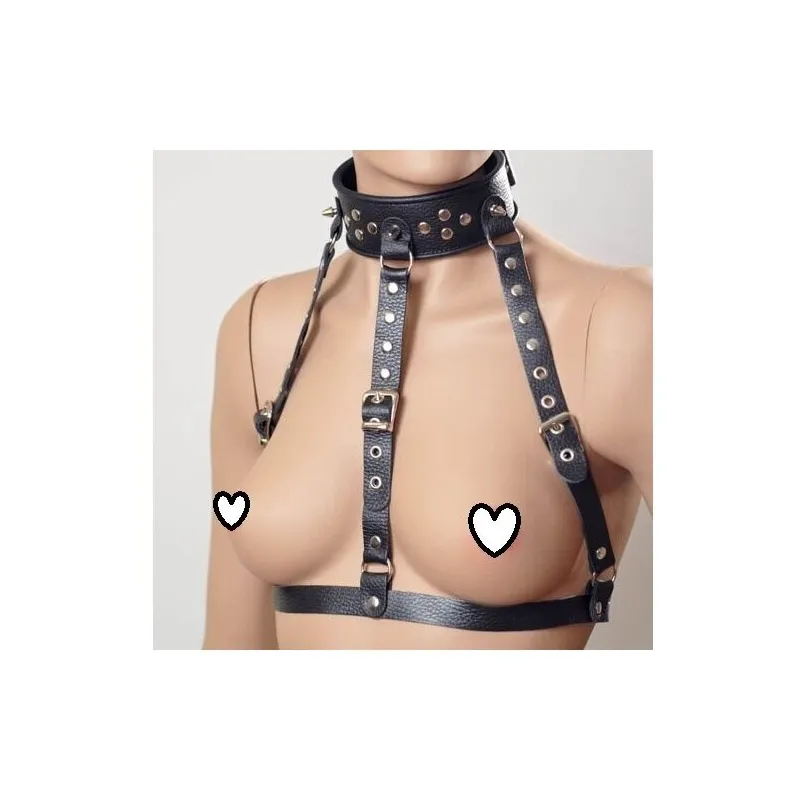 3114-1 Ошейник-сбруя черный