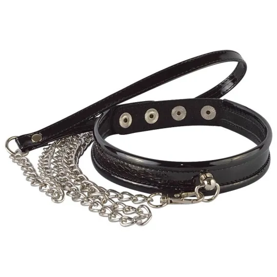 Ошейник узкий с поводком