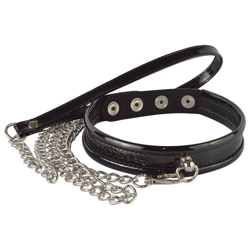 Ошейник узкий с поводком