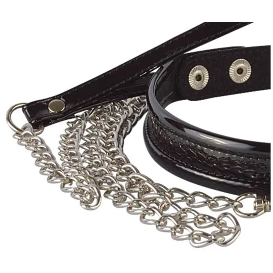 Ошейник узкий с поводком