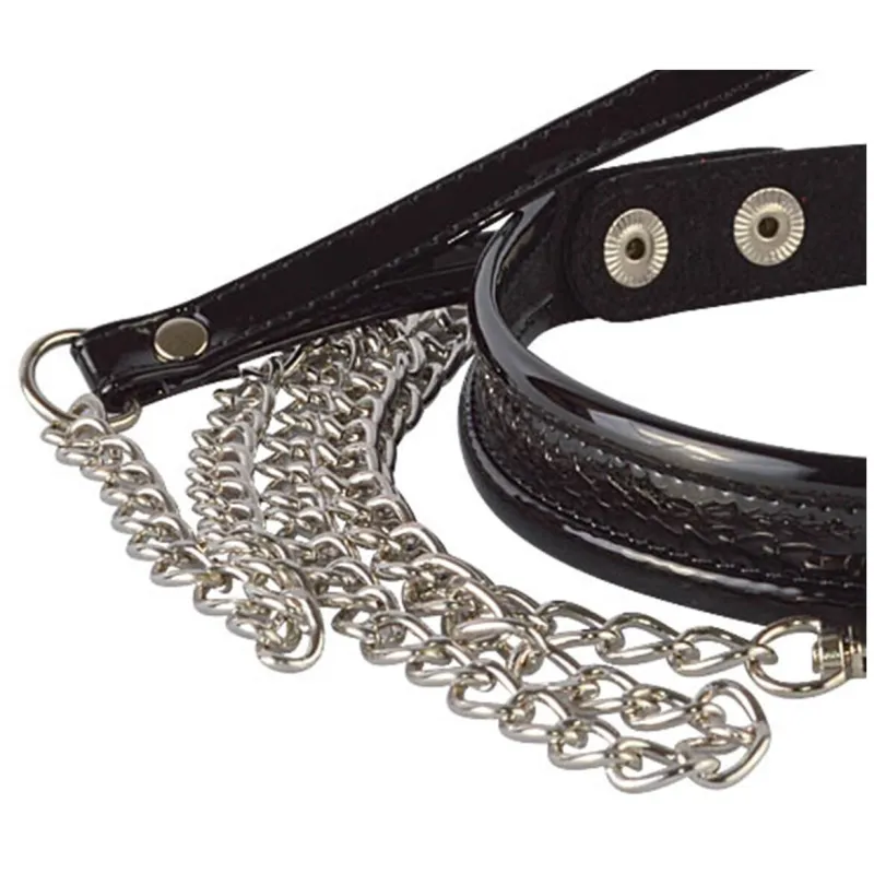 Ошейник узкий с поводком