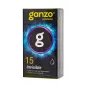 Презервативы Ganzo Invisible, супер тонкие, латекс,18 см, 5,2 см, 15 шт.