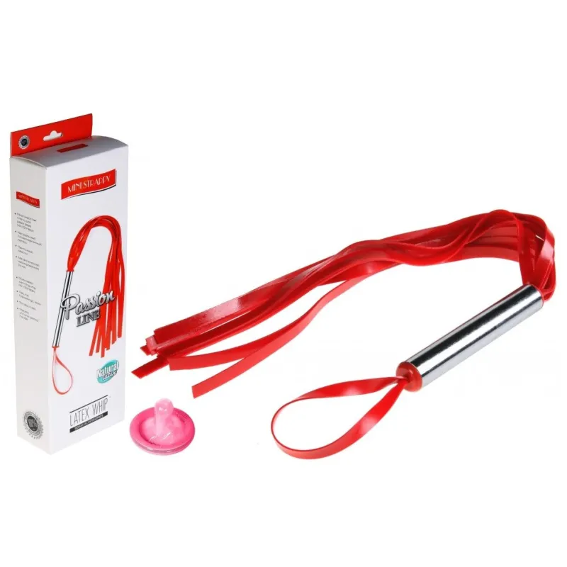 Плеть Мини с шариками латексная красная