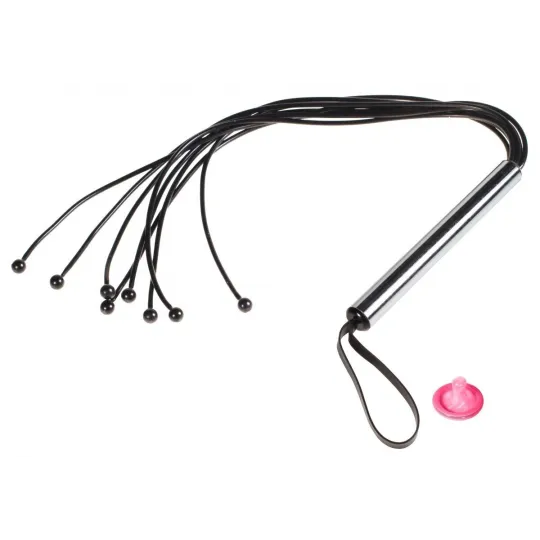 Плеть Мини с шариками латексная красная