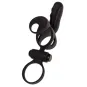 Spartakus R эрекционная насадка кольцо со съемной вибропулей черное