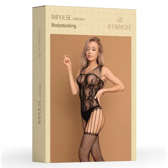 Боди-комбинезон с чулками в крупную сетку (Impulse)04505