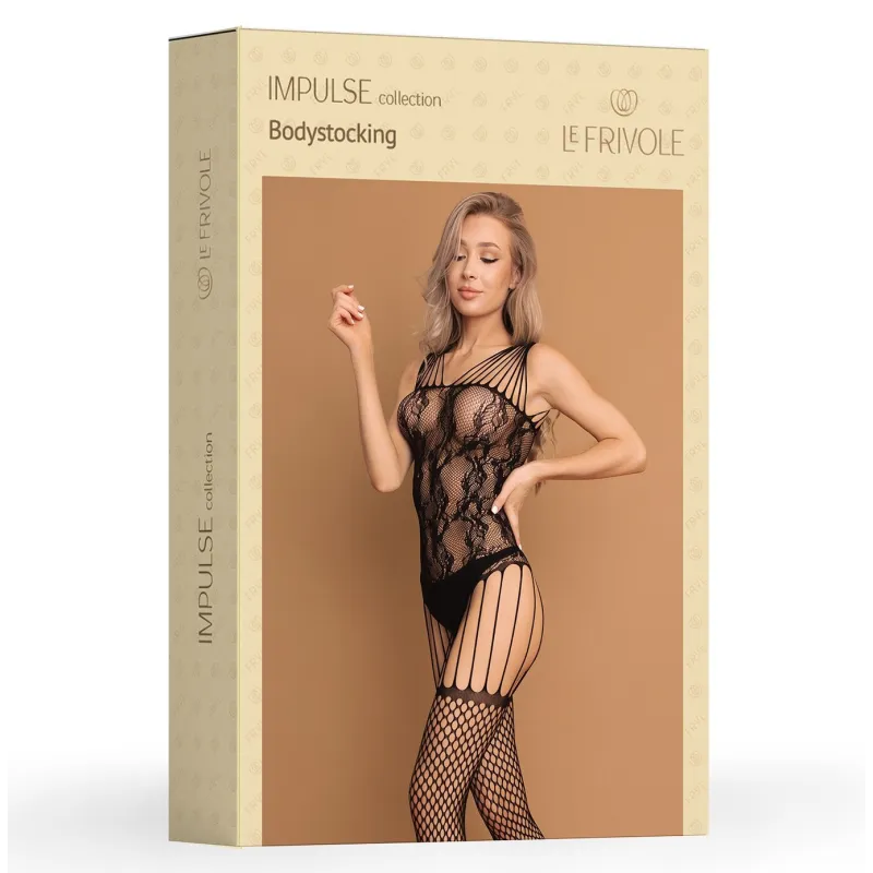 Боди-комбинезон с чулками в крупную сетку (Impulse)04505