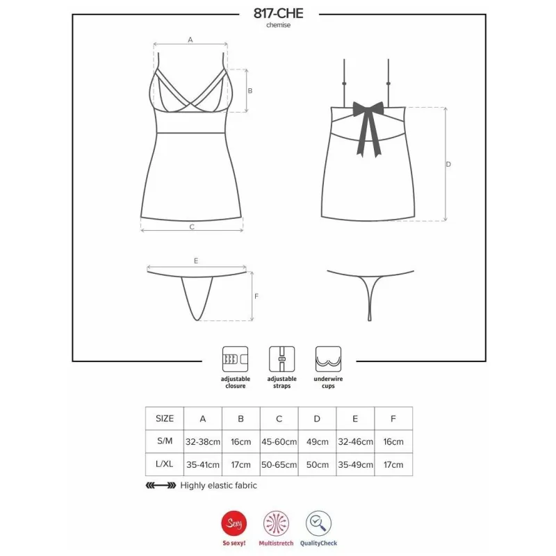 "817-CHE-1"  сорочка и трусики