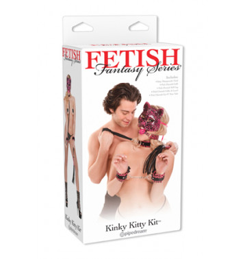 Набор для бондажа Fetish Fantasy Series Kinky Kitty Kit черный с розовым