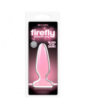 Firefly - Pleasure Plug - Small - Pink Анальная пробка флуоресцентная розовая