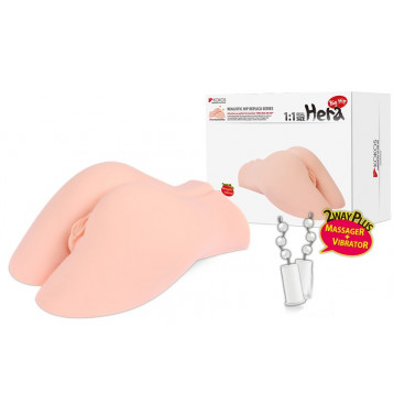 HERA BIG HIP+, мастурбатор девственница 3D вагина,анус полуторс, вибрация,ротация