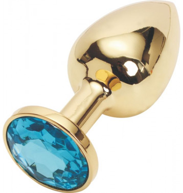 GOLDEN PLUG SMALL (втулка анальная) цвет кристалла голубой, L 72 мм, D 28 мм, вес 50г